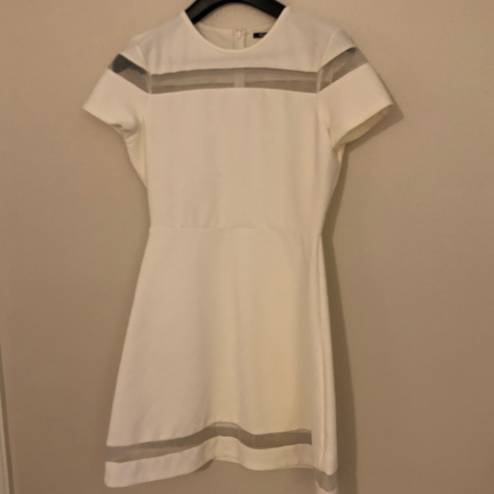 White flare dress